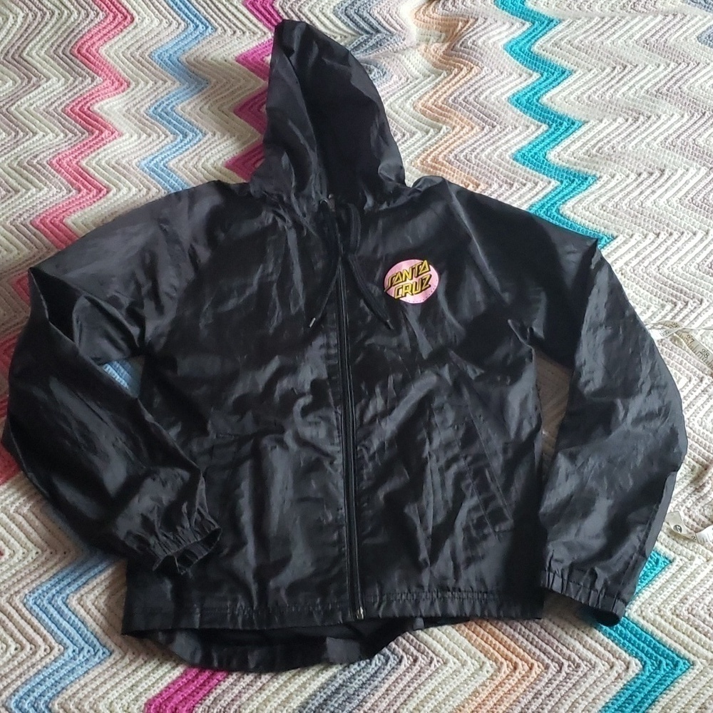 Santa Cruz Skateboarding OTHER DOT HOODED WINBREAKER JACKET size medium